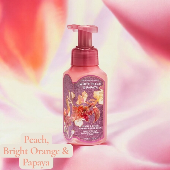 White Peach Papaya Hand Soap Gentle and Clean Foaming 8.75 - Picture 2 of 6